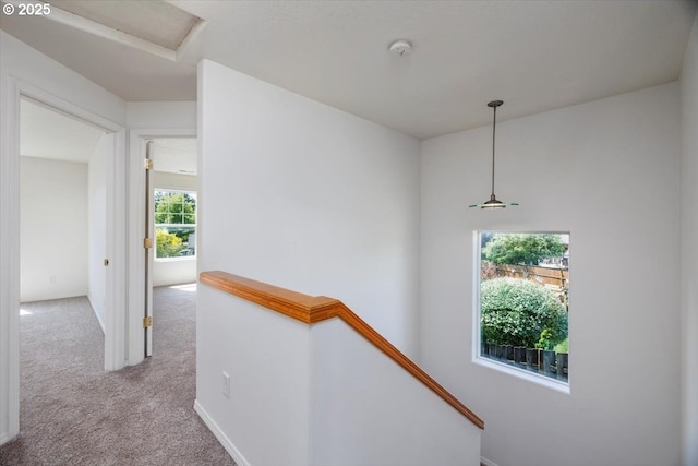 3232 Aspenwood Pl, Forest Grove, OR 97116 - hall featuring carpet and an upstairs landing