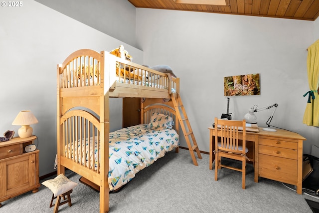 3820 SW Scholls Ferry Rd, Portland, OR 97221 - bedroom featuring wooden ceiling and carpet