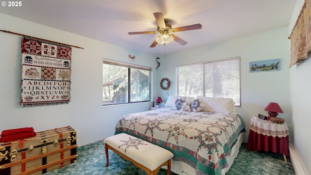 84932 Straw Springs Ln, Milton-Freewater, OR 97862 - carpeted bedroom with a ceiling fan
