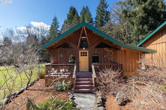 16637 Keasey Rd, Vernonia, OR 97064 - rustic home with board and batten siding and covered porch