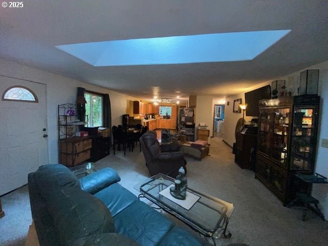 view of carpeted living area