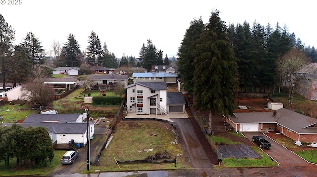 aerial view with a residential view