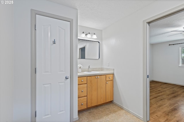 1218 Mt View Ln, Molalla, OR 97038 - bathroom featuring a textured ceiling and vanity