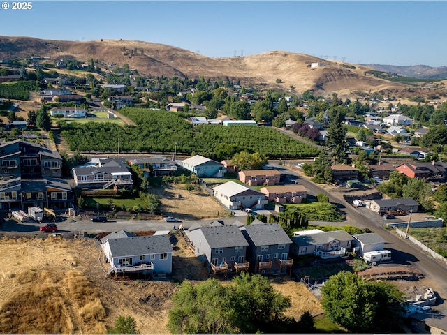 aerial view featuring a mountain view