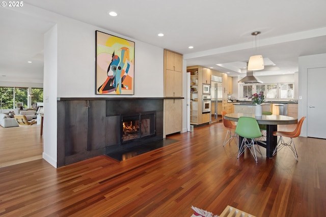 dining room featuring dark hardwood / wood-style floors