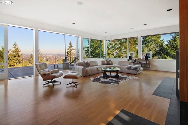 sunroom with a healthy amount of sunlight