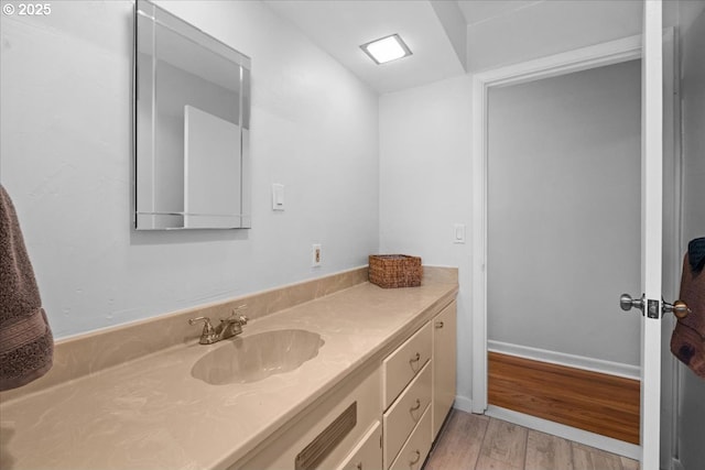 1637 Camino Dr, Forest Grove, OR 97116 - bathroom featuring vanity and wood finished floors