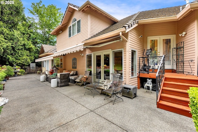 3420 SE 144th Ct, Vancouver, WA 98683 - view of patio / terrace with french doors and an outdoor living space