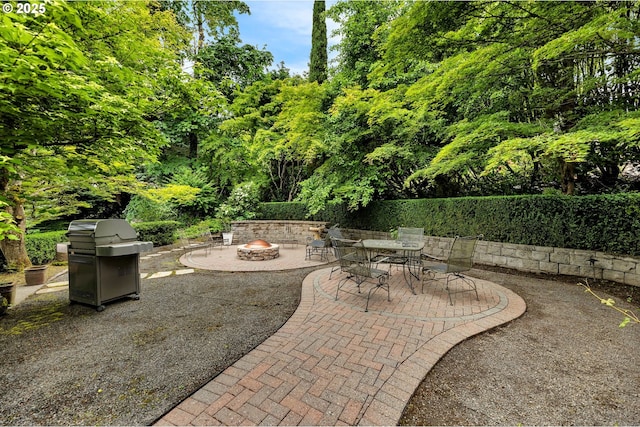 3420 SE 144th Ct, Vancouver, WA 98683 - view of patio / terrace with an outdoor fire pit and grilling area