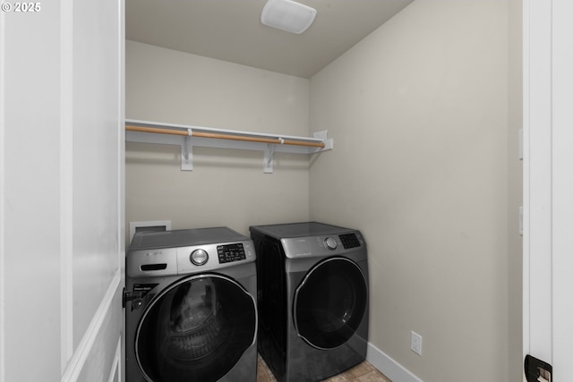 laundry area featuring washer and dryer