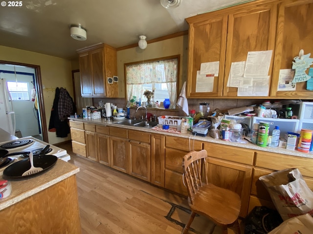 35001 Seavey Loop Rd, Eugene, OR 97405 - kitchen with brown cabinetry and light countertops