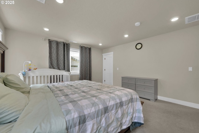 3783 Rockcress Rd, Eugene, OR 97403 - bedroom with light carpet, recessed lighting, and baseboards