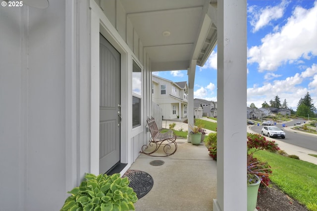 3783 Rockcress Rd, Eugene, OR 97403 - view of patio / terrace with a residential view and covered porch