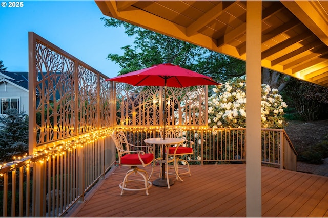 view of wooden deck