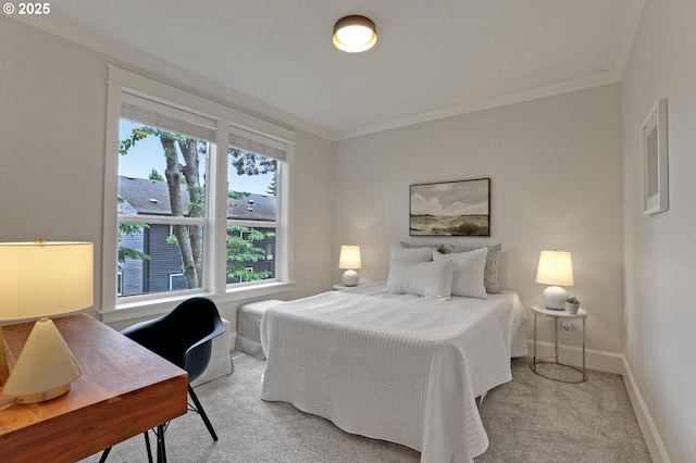 1734 NW Saltzman Rd, Portland, OR 97229 - bedroom featuring carpet flooring, crown molding, and baseboards