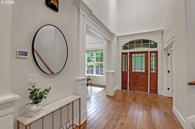 1734 NW Saltzman Rd, Portland, OR 97229 - entryway with hardwood / wood-style flooring and baseboards