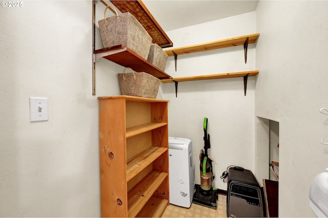 view of storage area