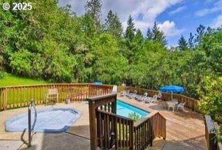 pool featuring a deck