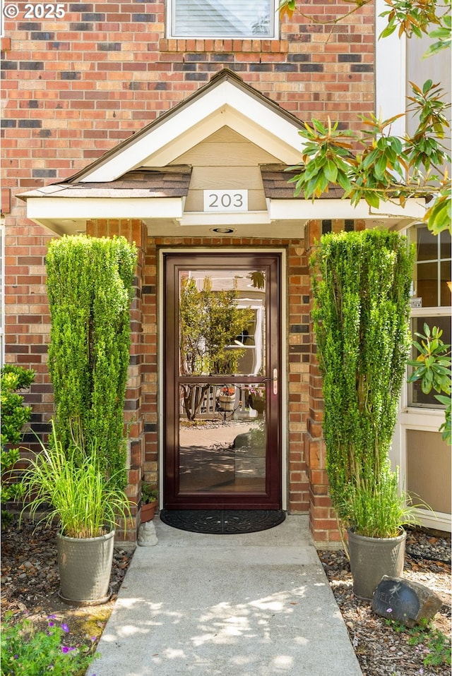 1231 NE Horizon Loop Unit 203, Hillsboro, OR 97124 - property entrance featuring brick siding