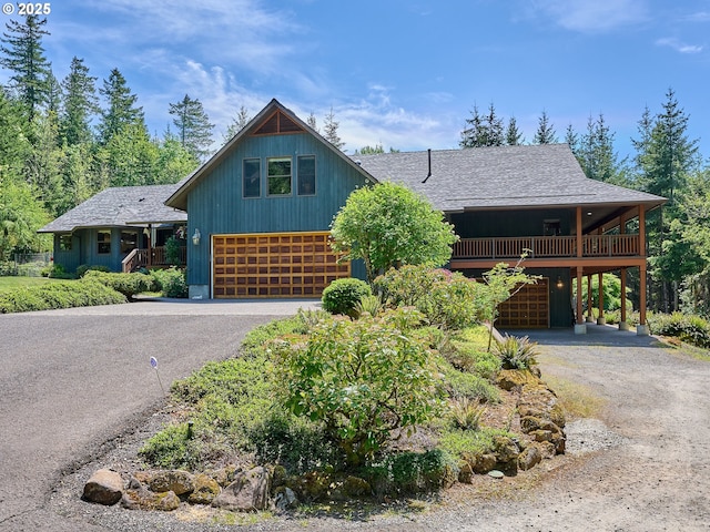 23456 S Schieffer Rd, Colton, OR 97017 - view of front of home featuring an attached garage, asphalt driveway, and a shingled roof