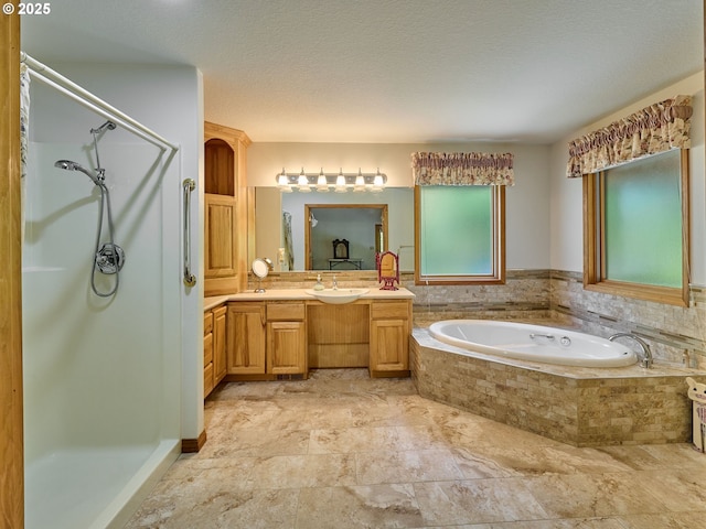 23456 S Schieffer Rd, Colton, OR 97017 - full bathroom with a bath, vanity, and a walk in shower