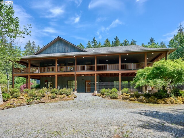 23456 S Schieffer Rd, Colton, OR 97017 - back of house featuring a deck and gravel driveway