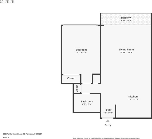 255 SW Harrison St Unit 9C, Portland, OR 97201 - floor plan / room layout
