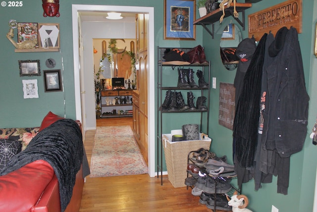 interior space with light wood-type flooring