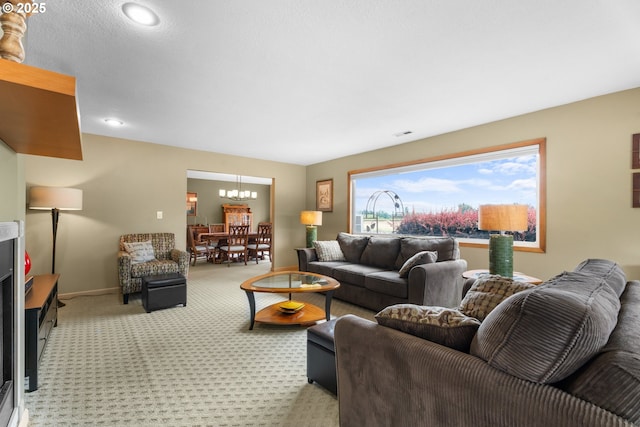 8747 S Heinz Rd, Canby, OR 97013 - living area with a chandelier and light colored carpet