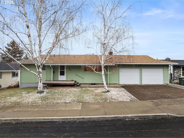 ranch-style house with a garage