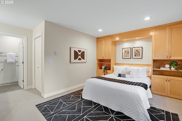 2805 NW Upshur St Unit B, Portland, OR 97210 - bedroom with recessed lighting and light carpet