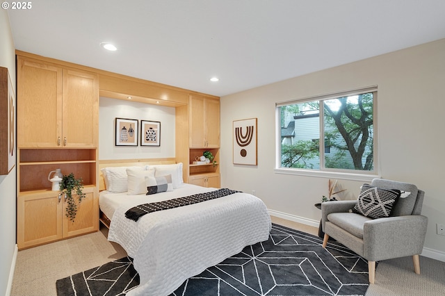 2805 NW Upshur St Unit B, Portland, OR 97210 - bedroom with recessed lighting and dark carpet