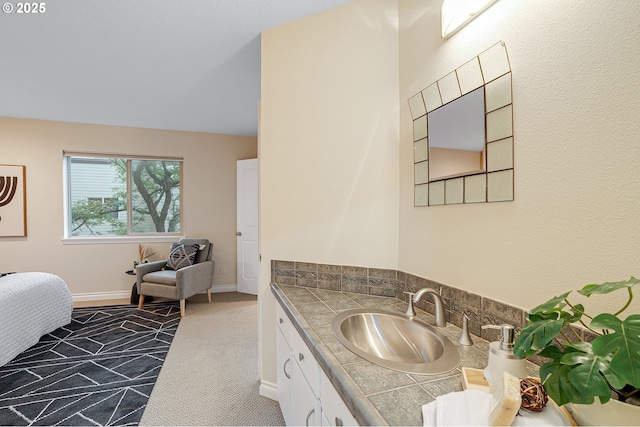 2805 NW Upshur St Unit B, Portland, OR 97210 - bathroom with vanity and baseboards