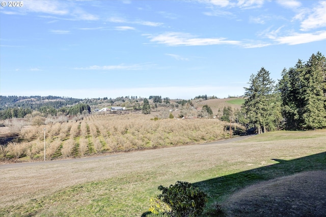 exterior space with a rural view