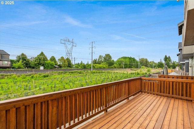 wooden terrace with fence