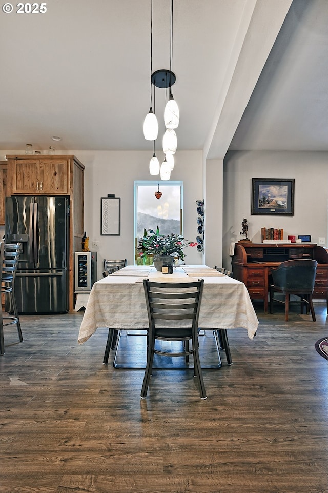 dining room featuring dark wood-type flooring