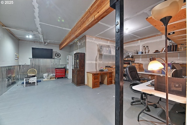 view of below grade area