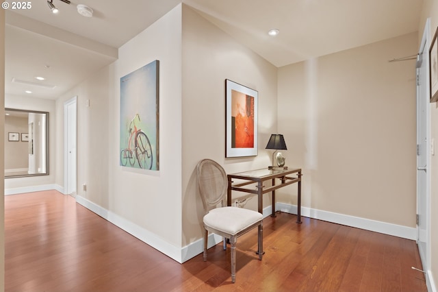 1930 S River Dr Unit W1003, Portland, OR 97201 - hall with wood finished floors, baseboards, and recessed lighting
