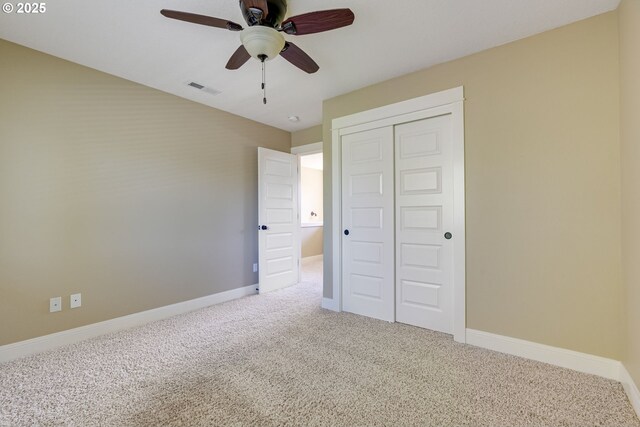 7010 N Kellogg St, Portland, OR 97203 - unfurnished bedroom with carpet, a closet, baseboards, and ceiling fan