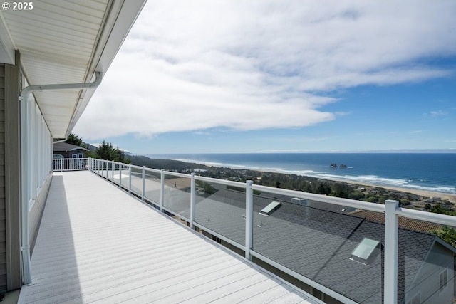 461 Terrace Dr, Rockaway Beach, OR 97136 - balcony featuring view of water and beach