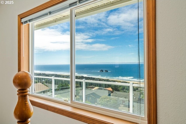 461 Terrace Dr, Rockaway Beach, OR 97136 - detailed view of view of water and beach and a textured wall