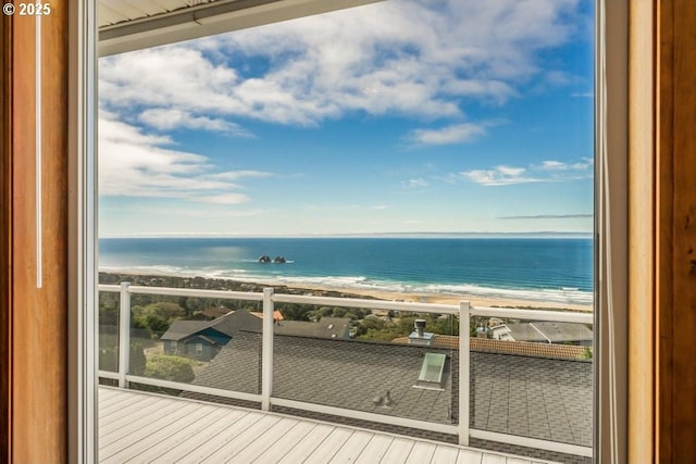 461 Terrace Dr, Rockaway Beach, OR 97136 - balcony featuring view of water and beach