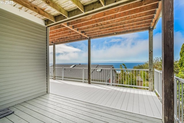 461 Terrace Dr, Rockaway Beach, OR 97136 - wooden deck with a water view