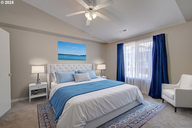 15807 NE 48th Cir, Vancouver, WA 98682 - carpeted bedroom with lofted ceiling and ceiling fan