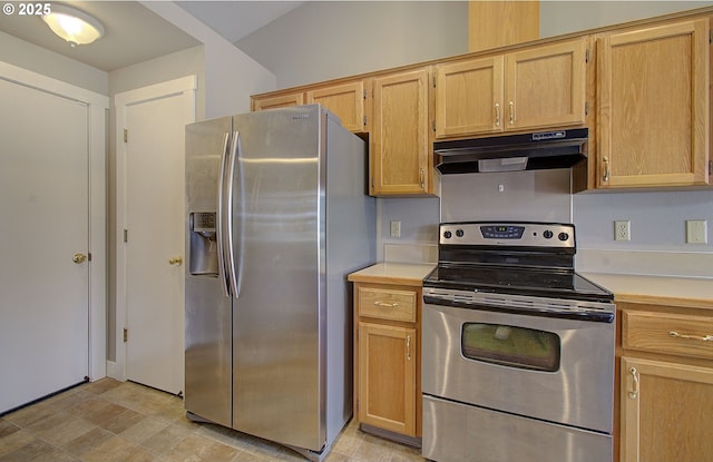 15807 NE 48th Cir, Vancouver, WA 98682 - kitchen featuring stainless steel appliances, under cabinet range hood, and light countertops