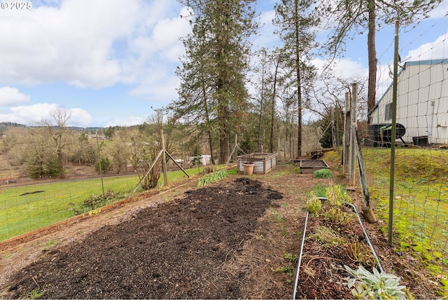 view of yard with a vegetable garden