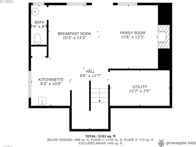 3701 SW 38th Ave, Portland, OR 97221 - view of floor plan / room layout
