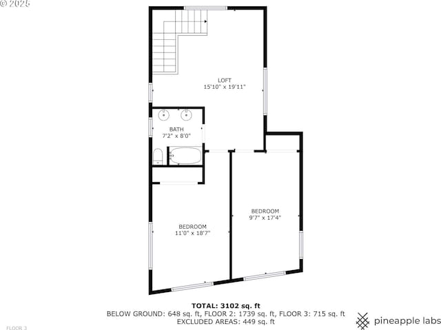 3701 SW 38th Ave, Portland, OR 97221 - view of home floor plan