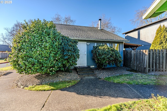 view of front of home