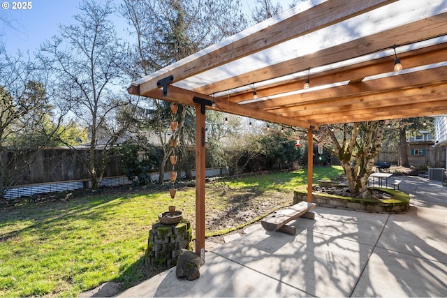 view of patio / terrace with a pergola